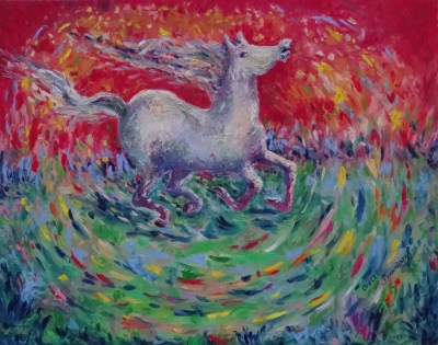 Portret konia obraz olejny na płótnie