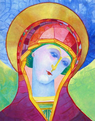 Obraz religijny na ścianę - Ikona Matka Boża Zamyślona