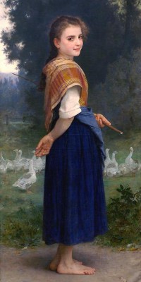Obrazy olejne sceny rodzajowe - Gęsiarka – obraz W.A. Bouguereau