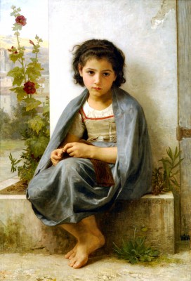 William Adolphe Bouguereau – Mała dziergaczka – reprodukcja