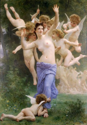 Obrazy aniołów - obraz olejny Rój aniołków - W.A. Bouguereau