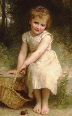 Portret małej dziewczynki - reprodukcja olejna - W.A. Bouguereau