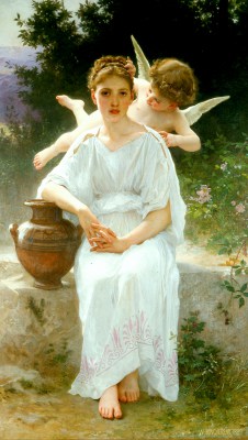 Dziewczyna z amorkiem - obraz William Adolphe Bouguereau