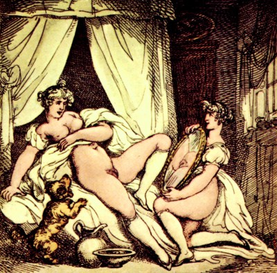 Obrazy erotyczne - Dwie kobiety, Rowlandson - reprodukcja