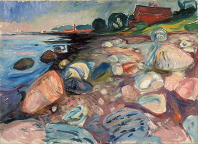 Edvard Munch – Brzeg z czerwonym domem – reprodukcja