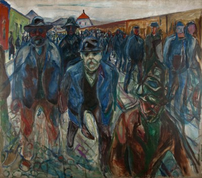 Edvard Munch – Robotnicy w drodze do domu – reprodukcja