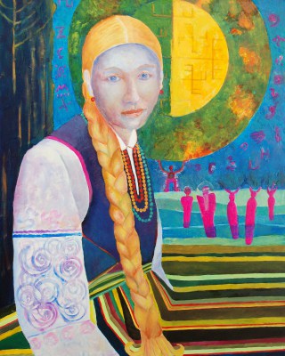 Obraz olejny Łowiczanka – Magdalena Walulik – reprodukcja