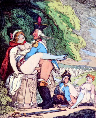 Obrazy do sypialni erotyczne - Posterunek wojskowy, Rowlandson - reprodukcja