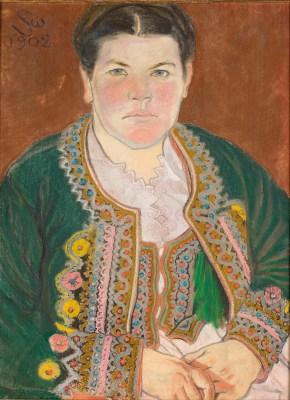 Stanisław Wyspiański – Portret żony w serdaku – reprodukcja