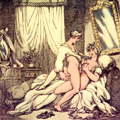 Wenus i Adonis, Rowlandson - erotyk - plakat i reprodukcja